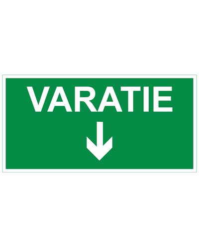 Nødudgang pil ned, plast refleks 1 mm, 400x200 mm