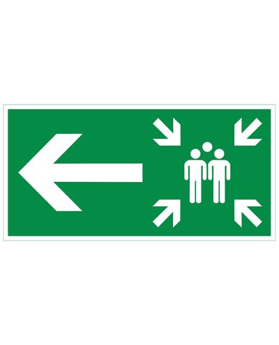 Samleplads pil til venstre, magnetisk refleks, 300x150 mm