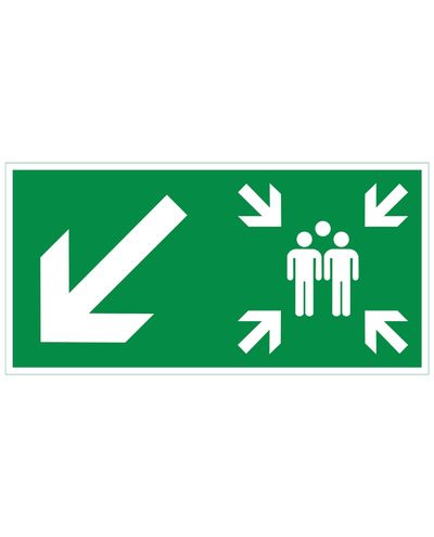 Samleplads pil ned til venstre, magnetisk refleks, 300x150 mm