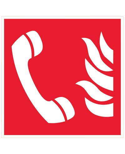 Nødtelefon, Ibond aluminium refleks, 200x200 mm