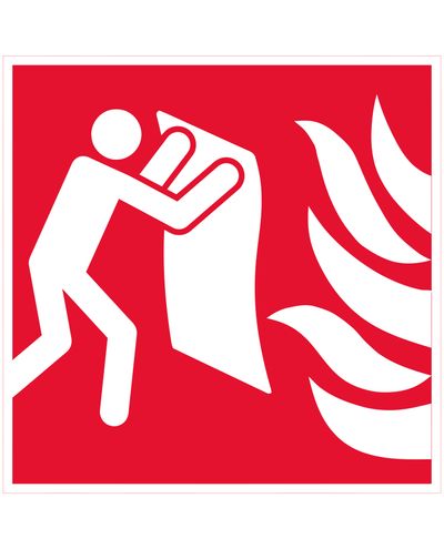 Brandslukningstæppe, Magnetisk refleks, 200x200 mm Brandslukningstæppe, Magnetisk refleks, 200x200 mm