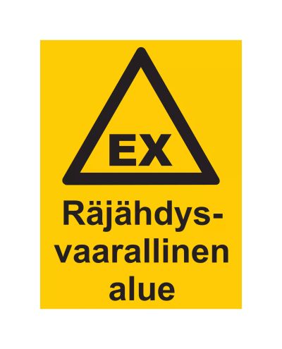 Eksplosionsfarligt område, Ibond aluminium, 300x400 mm