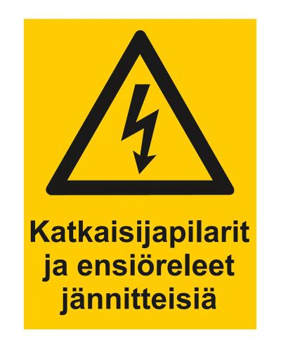 Afbryderstolper og primære relæer fase, Klistermærke, 200x300 mm