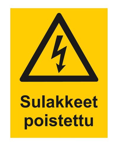 Sikringer fjernet, Klistermærke, 200x300 mm