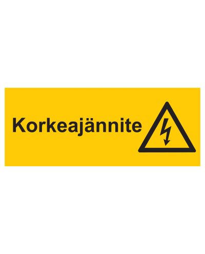 Højspænding, klistermærke, 400x200 mm