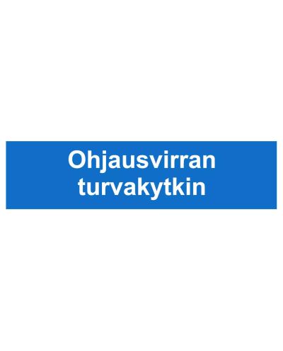 Sikkerhedsafbryder til styrestrøm, Klistermærke, 400x100 mm