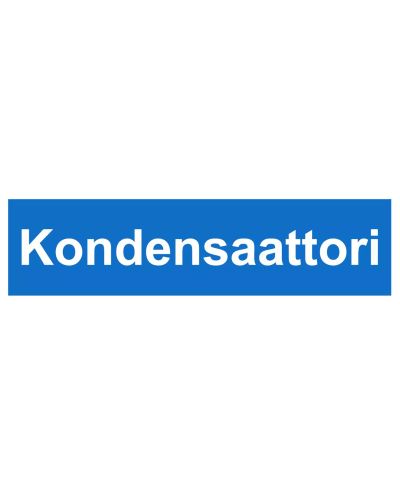 Kondensator, klistermærke, 400x100 mm