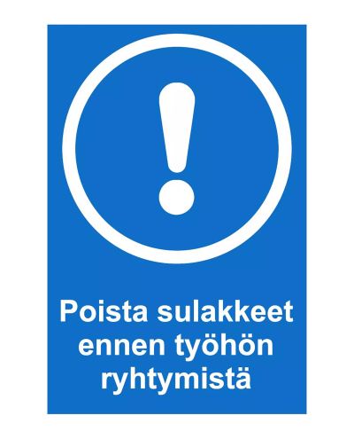 Fjern sikringer, Klistermærke, 200x300 mm