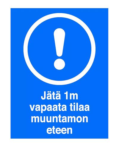 Lad 1 m fri plads ved transformeren, Magnet, 200x300 mm