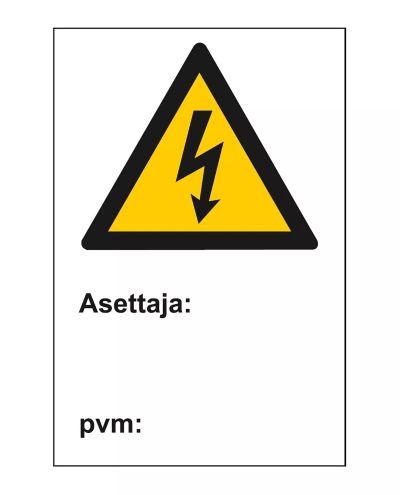 Elektrisk fare, klistermærke, 200x300 mm