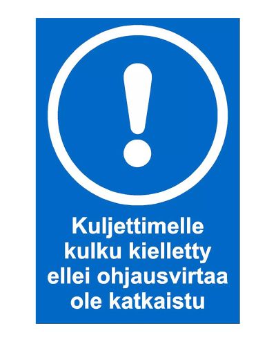 Ingen adgang til transportbånd, Klistermærke, 200x300 mm