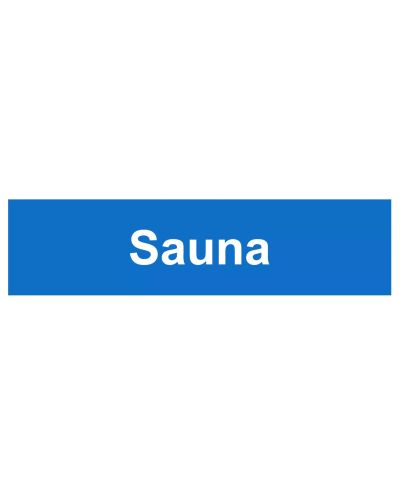 Sauna, klistermærke, 400x100 mm Sauna, klistermærke, 400x100 mm