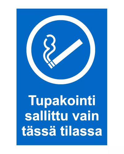 Rygning tilladt kun i dette rum, Magnet, 300x400 mm