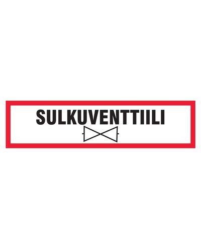 Afspærringsventil, Klistermærke, 400x100 mm Afspærringsventil, Klistermærke, 400x100 mm