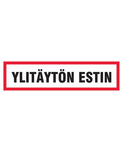 Overfyldningssikring, klistermærke, 400x100 mm