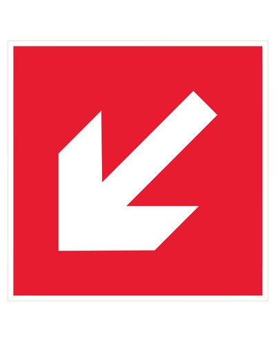 diagonal pil, reflekterende klistermærke, 200x200 mm