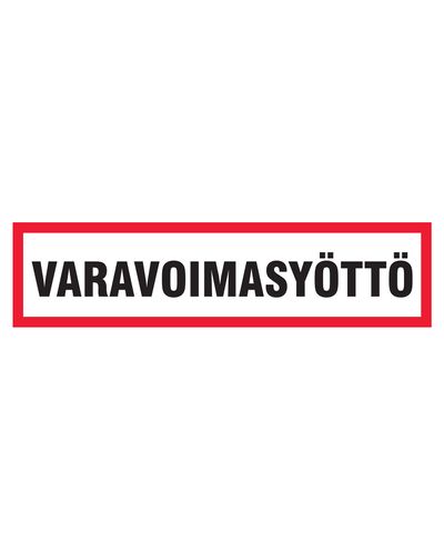 Nødstrømforsyning, klistermærke, 400x100 mm
