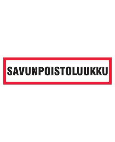 Røgudstødningslem, klistermærke, 400x100 mm