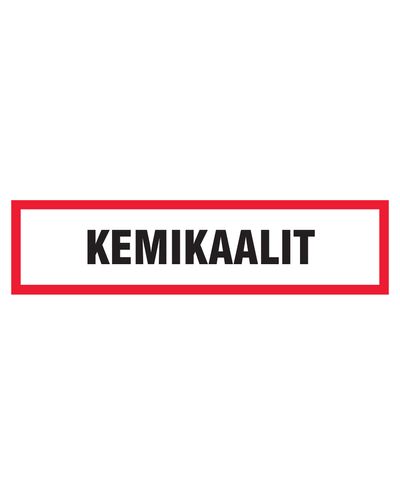 Kemikalier, klistermærke, 400x100 mm