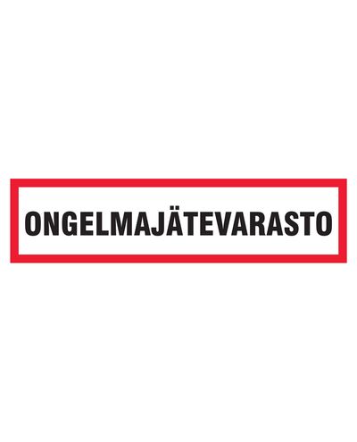 Opbevaring af farligt affald, klistermærke, 400x100 mm