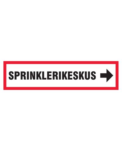 Sprinkler midterpil venstre, klistermærke, 400x100 mm