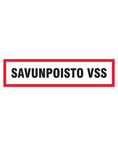 Røgudsugning vss, Klistermærke, 400x100 mm
