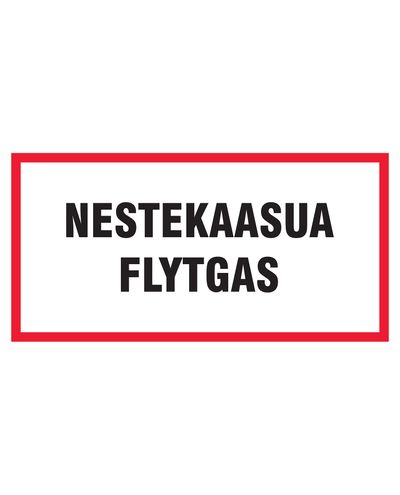 Flydende gas flygas, klistermærke, 400x200 mm