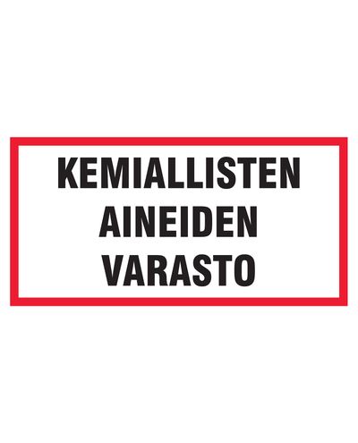 Kemikalieopbevaring, klistermærke, 400x200 mm