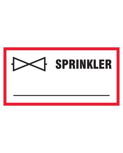 Sprinklerafspærring, klistermærke, 400x200 mm