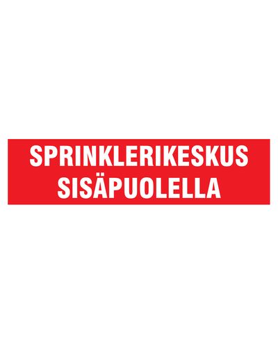 Sprinklercenter indvendigt, Klistermærke, 400x100 mm