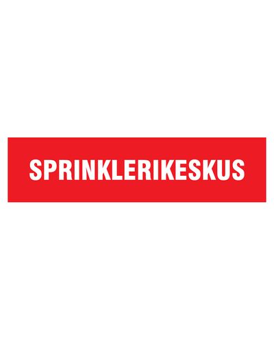 Sprinklercenter, klistermærke, 400x100 mm Sprinklercenter, klistermærke, 400x100 mm