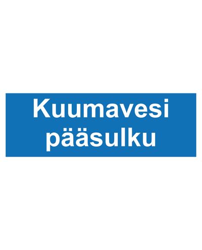 Afspærring til varmtvandsledning, Klistermærke, 400x100 mm