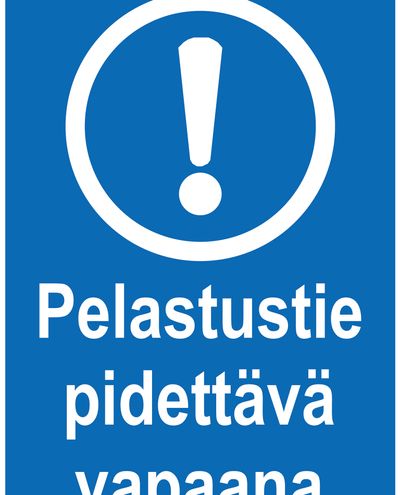 Hold flugtvejen fri, Klistermærke, 200x300 mm