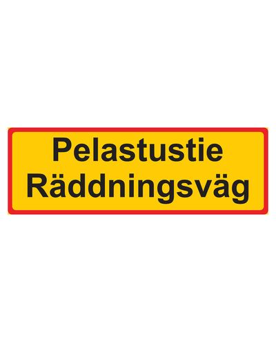 Redningsvej räddningsväg, R1 ibond, 600x200 mm