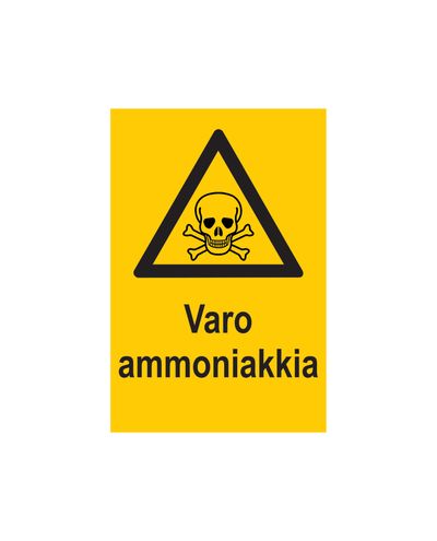 Pas på ammoniak, klistermærke, 200x300 mm