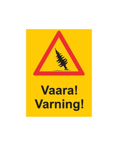 Fareadvarsel, klistermærke, 200x300 mm Fareadvarsel, klistermærke, 200x300 mm