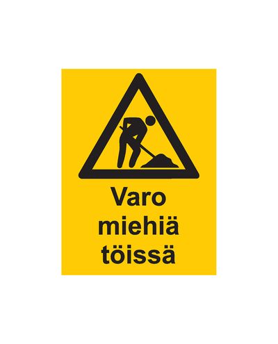 Pas på mænd på arbejdet, klistermærke, 200x300 mm Pas på mænd på arbejdet, klistermærke, 200x300 mm