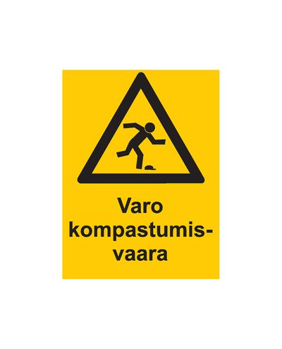 Pas på snublefare, Klistermærke, 200x300 mm Pas på snublefare, Klistermærke, 200x300 mm