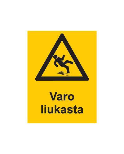 Pas på glatføre, Klistermærke, 200x300 mm
