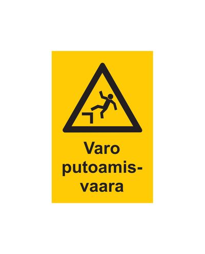Pas på faldfare, Klistermærke, 200x300 mm