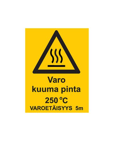 Pas på varm overflade, Klistermærke, 200x300 mm