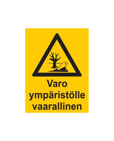 Pas på miljøfarer, Klistermærke, 200x300 mm