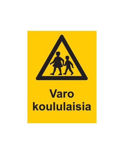 Pas på skolebørn, klistermærke, 200x300 mm