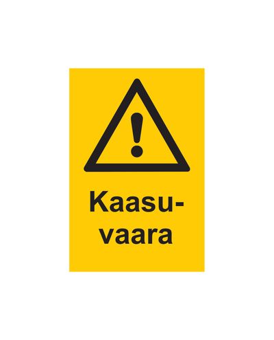 Gasfare, Klistermærke, 200x300 mm