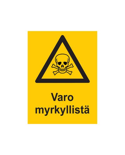 Pas på giftstoffer, Klistermærke, 200x300 mm Pas på giftstoffer, Klistermærke, 200x300 mm