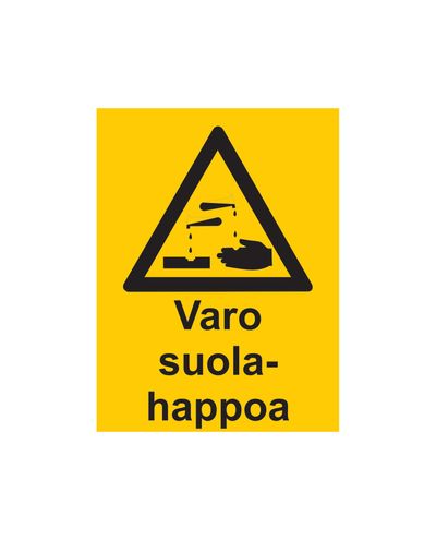 Pas på saltsyre, Klistermærke, 200x300 mm