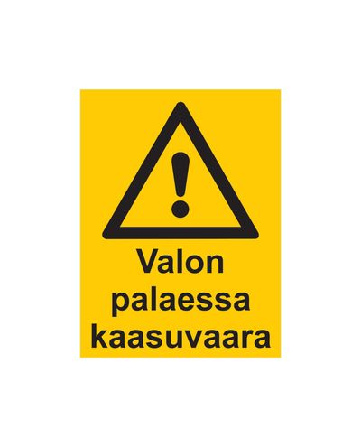 Gasfare når lyset er tændt, Klistermærke, 200x300 mm Gasfare når lyset er tændt, Klistermærke, 200x300 mm