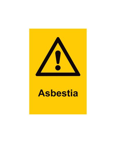 Asbest, klistermærke, 200x300 mm Asbest, klistermærke, 200x300 mm