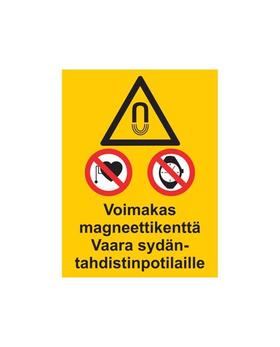 Stærkt magnetfelt, klistermærke, 200x300 mm Stærkt magnetfelt, klistermærke, 200x300 mm