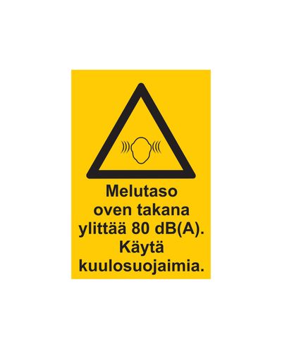 Støjniveau bag døren, Klistermærke, 200x300 mm